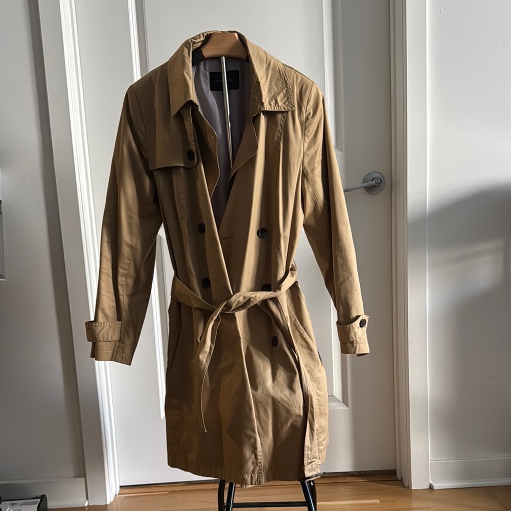 Banana Republic Tan Trench Coat with Belted Waist